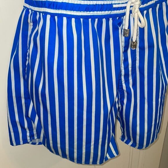 ChArmkpR blue & white striped swim trunks - Picture 4 of 8